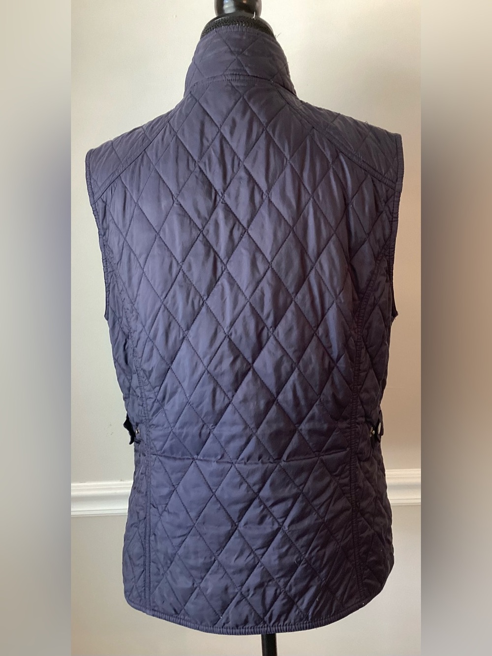 Barbour Liddesdale Quilted Vest Gilet Black Women's US 10 UK 14 Flaw - Picture 3 of 10